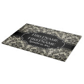 Goth Black Lace and Parchment Hochzeit Jahrestag Schneidebrett (Ecke)