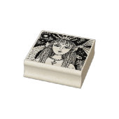 GOTH BLACK MEER MERMAID, FANTASY RUBBER BRIEFMARKE GUMMISTEMPEL (Stempel)