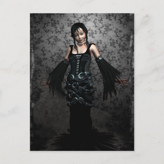 Goth Black Postcard Postkarte (Vorderseite)