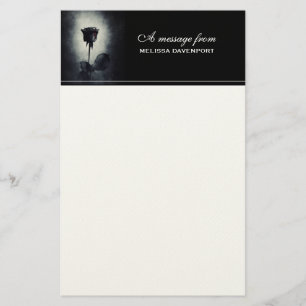 Goth Black Rose Dripping Blood Macabre Briefpapier