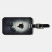 Goth Black Rose Dripping Blood Macabre Gepäckanhänger (Vorderseite horizontal)