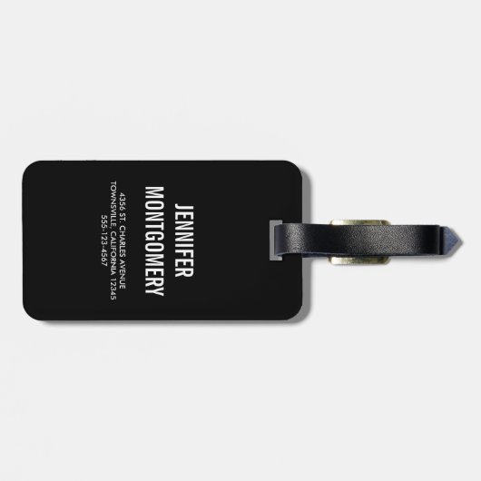 Goth Black Rose Dripping Blood Macabre Gepäckanhänger (Rückseite horizontal)