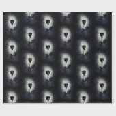 Goth Black Rose Dripping Blood Macabre Muster Geschenkpapier (Flach)