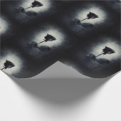 Goth Black Rose Dripping Blood Macabre Muster Geschenkpapier (Ecke)