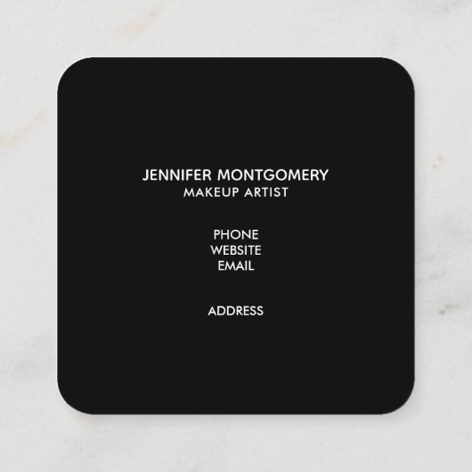 Goth Black Rose Dripping Blood Macabre Quadratische Visitenkarte (Rückseite)