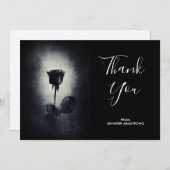 Goth Black Rose Dripping Blood Macabre Vielen Dank Dankeskarte (Vorne/Hinten)