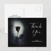 Goth Black Rose Dripping Blood Macabre Vielen Dank Postkarte (Vorne/Hinten)