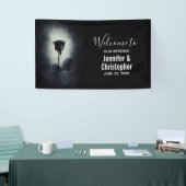 Goth Black Rose Dripping Blood Macabre Wedding Banner (Messeveranstaltung)