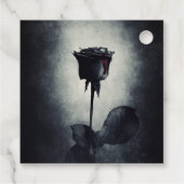 Goth Black Rose Dripping Blood Macabre Wedding Geschenkanhänger (Rückseite)