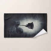 Goth Black Rose Dripping Blop auf Black Grunge Badhandtuch Set (Handtuch)
