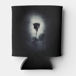 Goth Black Rose Dripping Blop auf Black Grunge Dosenkühler
