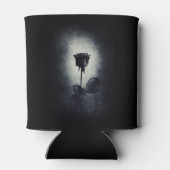 Goth Black Rose Dripping Blop auf Black Grunge Dosenkühler (Rückseite)