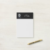 Goth Black Rose Dripping Blop auf Black Grunge Post-it Klebezettel (Auf Schreibtisch)