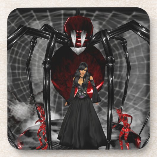 Goth Black Spider Untersetzer (Vorderseite)