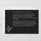 Goth Black Typoghraphy Hochzeit speichern Sie das  Dankeskarte (Rückseite)