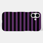Goth Black und Lila Stripes Case-Mate iPhone Hülle (Rückseite (Horizontal))