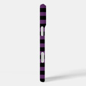Goth Black und Lila Stripes Case-Mate iPhone Hülle (Rückseite / Rechts)