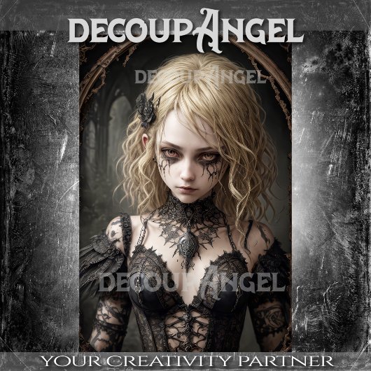 Goth Blonde Witch: Vivienne-Decoupage- Seidenpapier