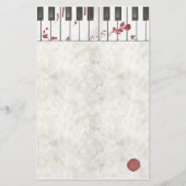 Goth blutbefleckt Klavier-Briefpapier Briefpapier (Vorderseite)