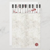 Goth blutbefleckt Klavier-Briefpapier Briefpapier (Vorne/Hinten)