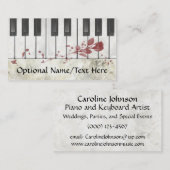 Goth blutbefleckt Klavier-Visitenkarten Visitenkarte (Vorne/Hinten)