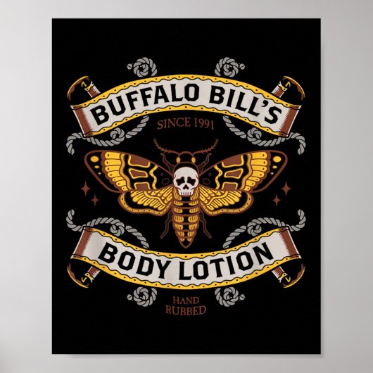 Goth Body Loop - Totenkopfmoth - Vintage Tatze Poster (Vorne)