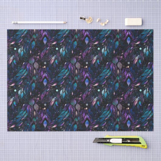 Goth Boho Glitzer Pattern Tissue Paper Seidenpapier (Handwerk)