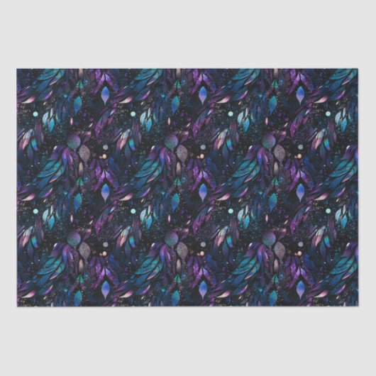 Goth Boho Glitzer Pattern Tissue Paper Seidenpapier (Vorderseite)