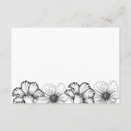 Goth Books for Baby Shooting Skull & Blume Begleitkarte (Rückseite)