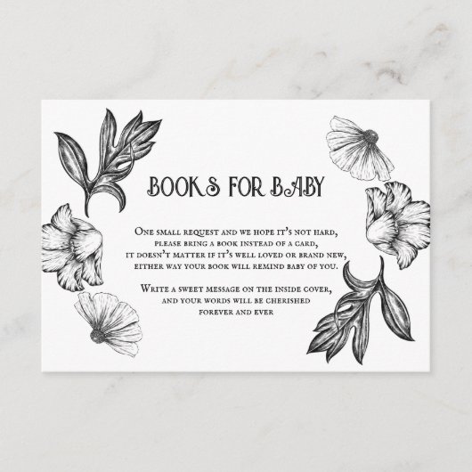 Goth Books for Baby Showtätowierungen Blume Begleitkarte (Vorderseite)