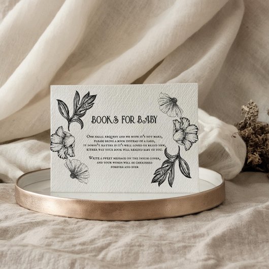 Goth Books for Baby Showtätowierungen Blume Begleitkarte
