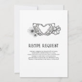 Goth Brautparty Tattoo Blume Einladung (Rückseite)