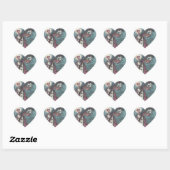 Goth Broken Valentine HEART STICKERS Sheet (Blatt)