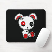 Goth Bunny Lazy Halloween Kostüm Beängstigend Goth Mousepad (Mit Mouse)