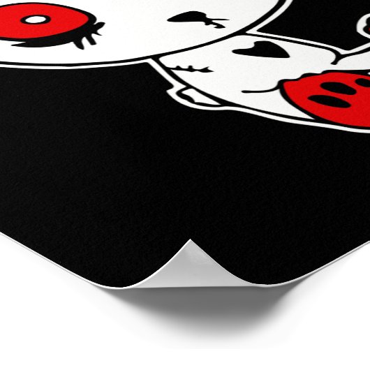 Goth Bunny Lazy Halloween Kostüm Beängstigend Goth Poster (Ecke)