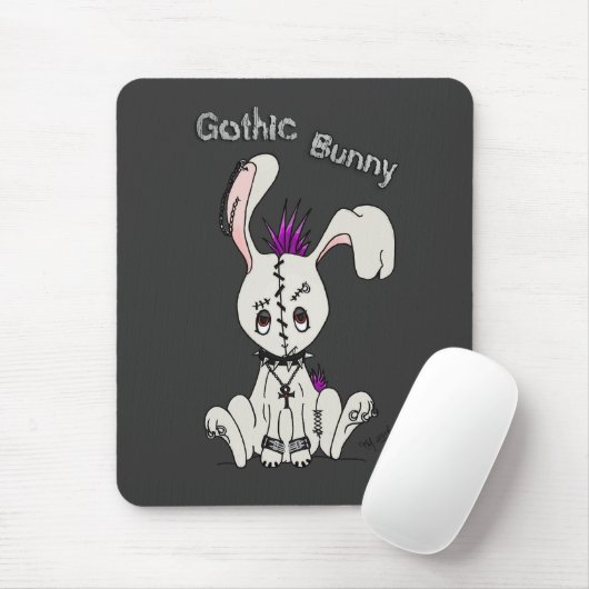 Goth Bunny Mousepad (Mit Mouse)