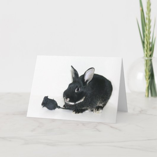 Goth Bunny Valentine Feiertagskarte (Vorderseite)