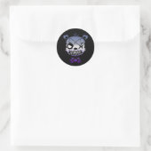 Goth Butch Lesbian Pride Flag farbiger Bär Runder Aufkleber (Tasche)