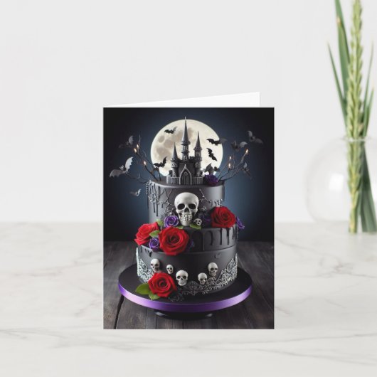Goth Cake Feiertagskarte (Vorderseite)