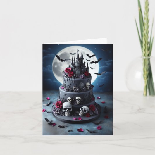 Goth Cake Feiertagskarte (Vorderseite)