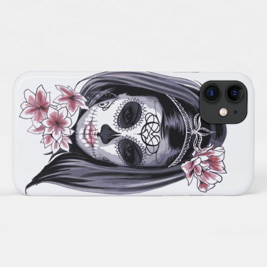 Goth Candy Skull Skeleton Girl Case-Mate iPhone Hülle (Rückseite (Horizontal))