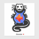 Goth Cat Evil Beängstigend Cat Custom Cut Vinyl St Aufkleber (Blatt)