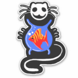 Goth Cat Evil Beängstigend Cat Custom Cut Vinyl St Aufkleber