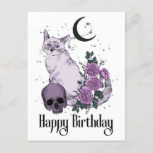 Goth Cat Gothic Birthday wünscht