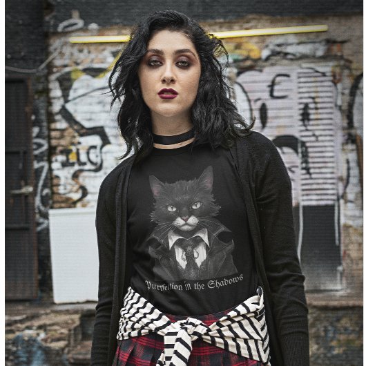 Goth Cat Gothic Feline Whimsygoth Grunge T-Shirt