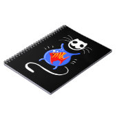 Goth Cat Halloween Cat Spiral Foto Notebook Notizblock (Linke Seite)