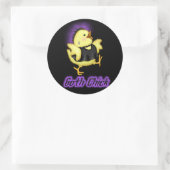 Goth Chick Runder Aufkleber (Tasche)