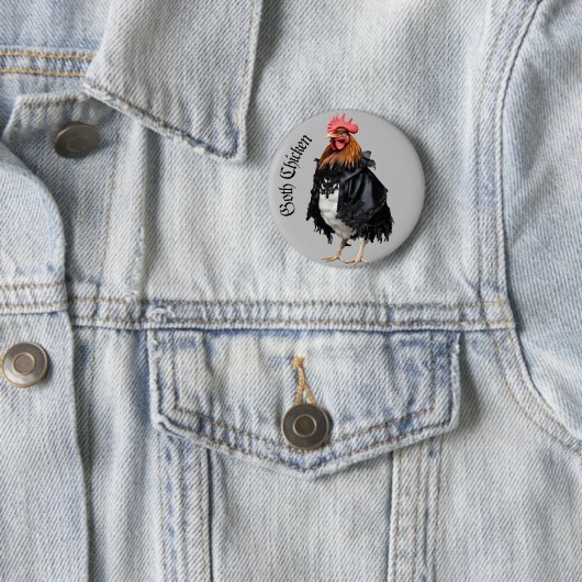 Goth Chicken Gothic grunge Hexy Button (Beispiel)
