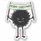 Goth Christmas Character Evil Bug Aufkleber (Vorderseite)