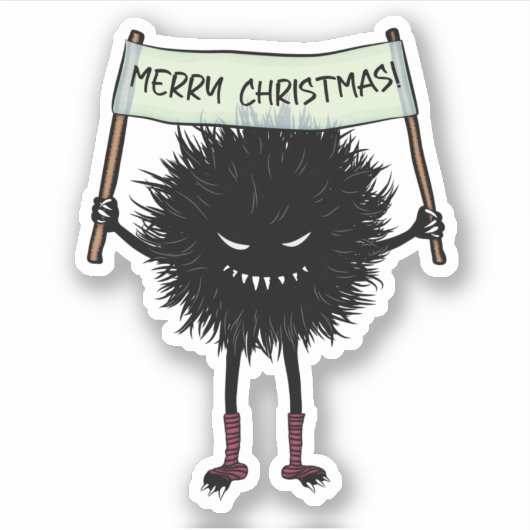Goth Christmas Character Evil Bug Aufkleber (Vorderseite)